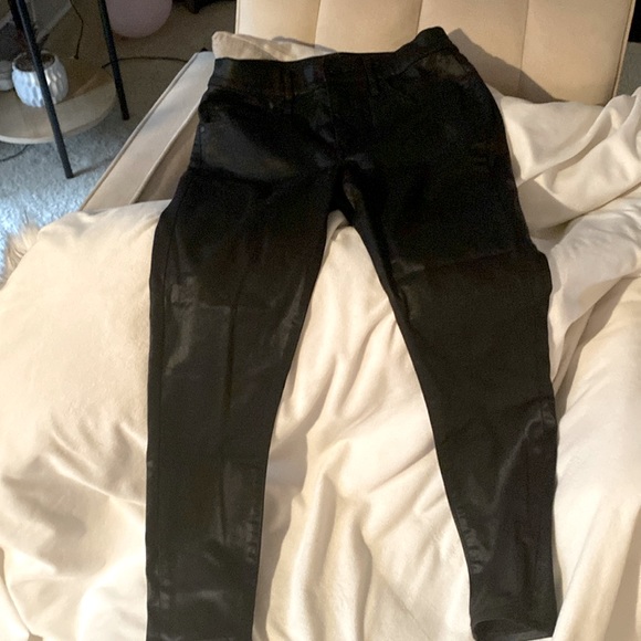 Mid Rise Black Coated Skinny Jeans - Picture 1 of 2